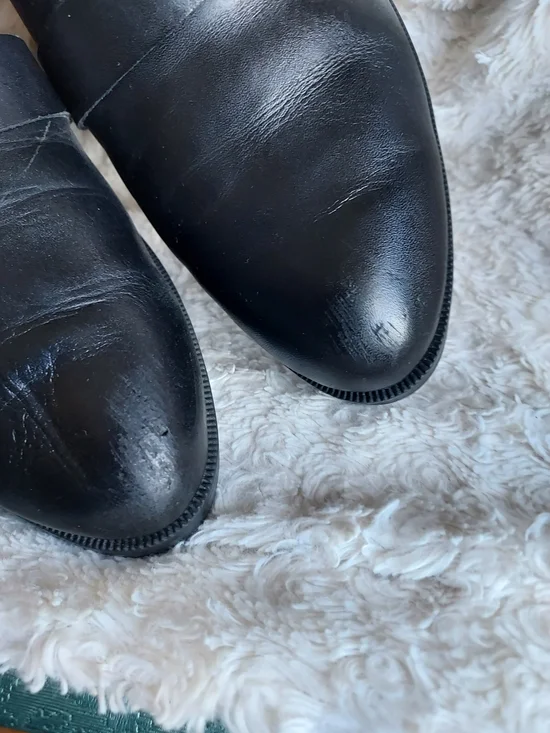 Zara Black Leather Buckle Ankle Boots Size 39 / U.S. 8.5-9 Punk Grunge Moto Edgy - Picture 9 of 11